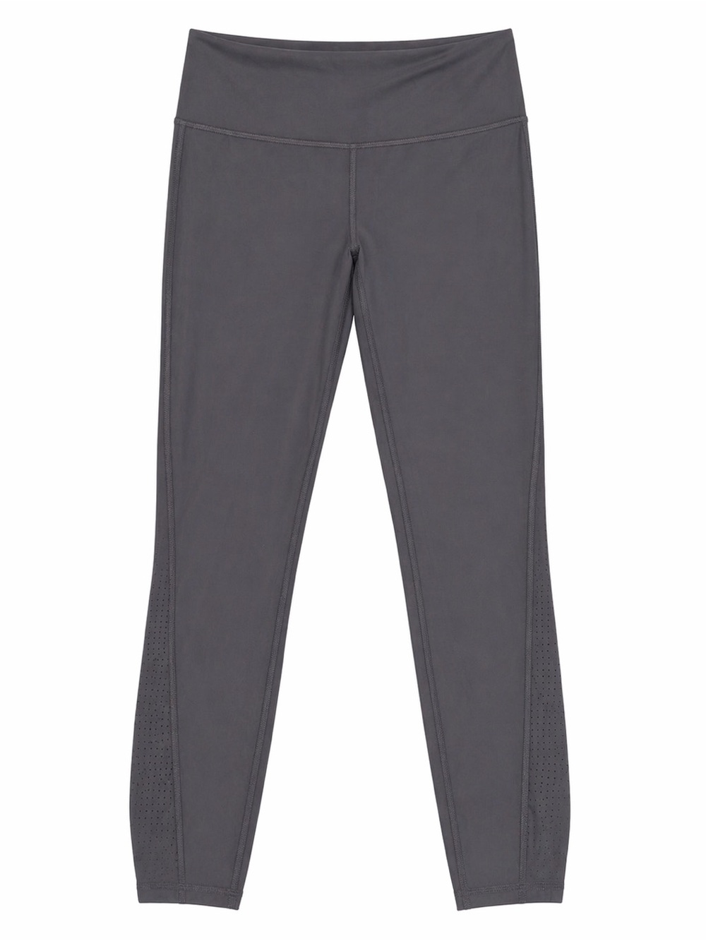 DSG Charcoal Gray High-Waist Leggings with perforated detail on legs size xxl